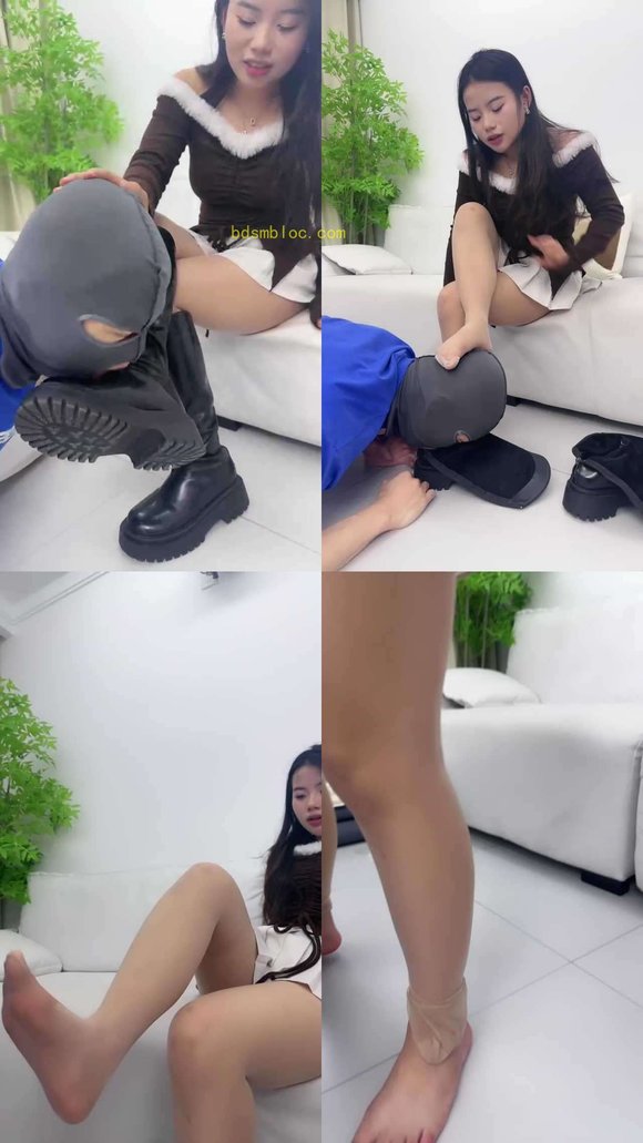 【伊诺S】长靴胯下辱/踩踏碾压/虐乳窒息/丝袜脚捂狗