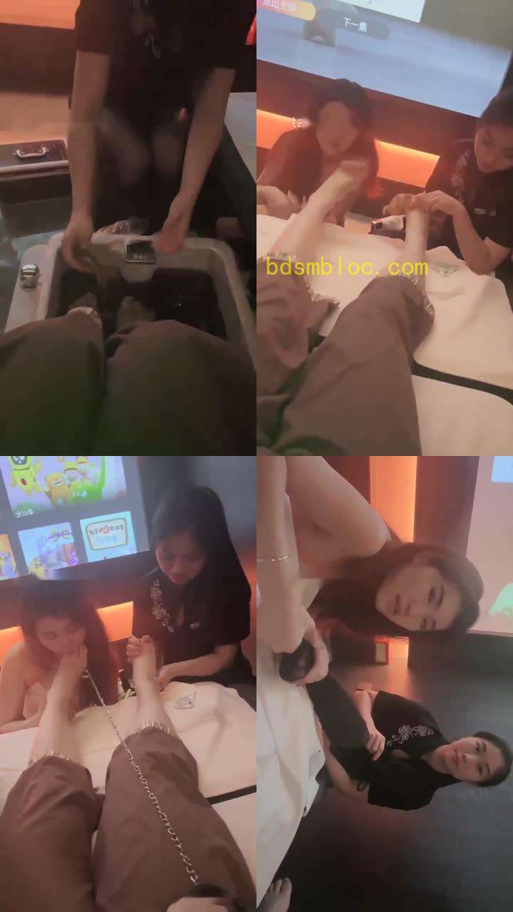 【橘子没熟】足疗店开发技师女奴