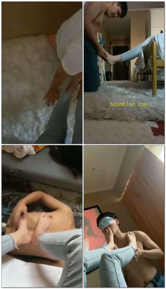 【ice-冰瞳】牛仔裤玩狗奴舔脚脚