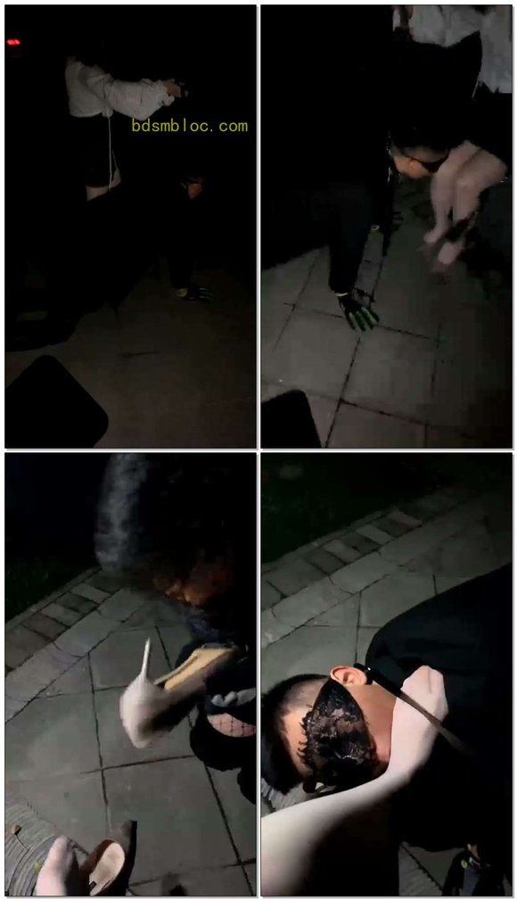 【西安妮妮】户外调教白丝高跟