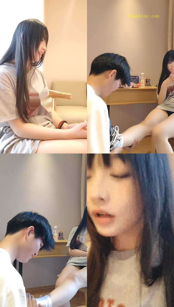 【崽崽】素人学生S-运动鞋白袜-腿绞窒息-耳光