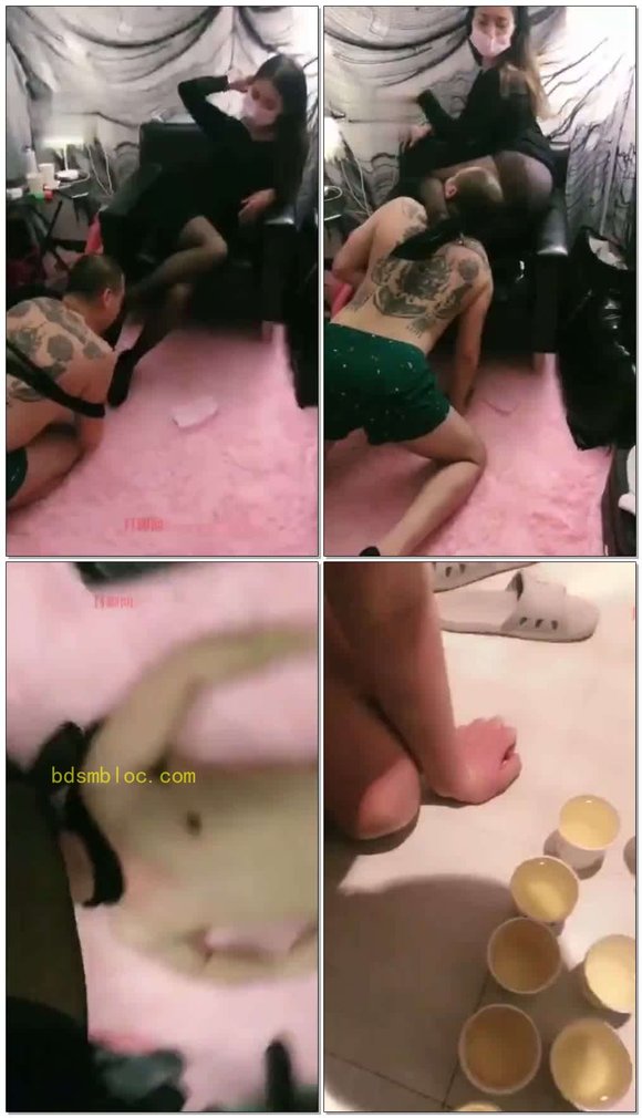 【糖糖S】3S小萝莉将色狼锁厕所，成三姐妹马桶