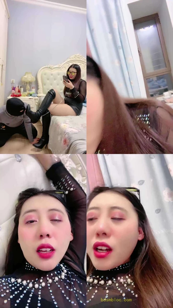 【伊兮夫妻】锁奴被发现是绿帽-骑马虐乳/踩踏/插嘴/丝袜内裤塞嘴