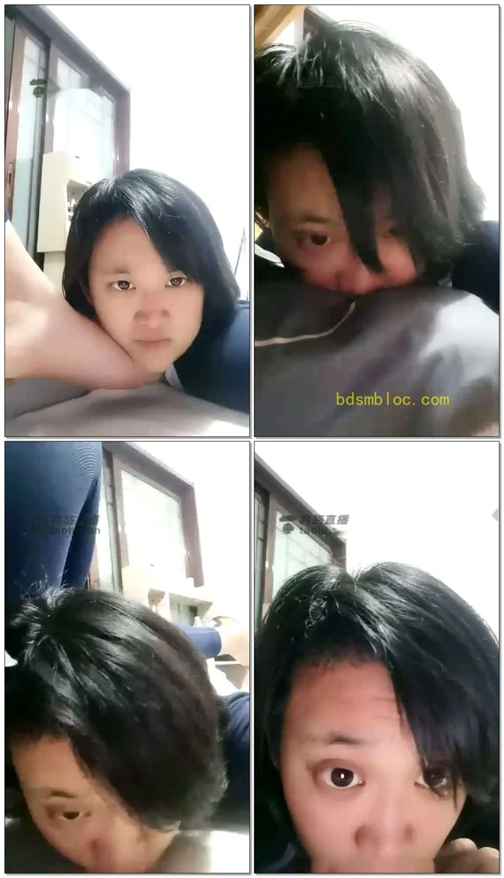 【曦宝贝】恋足女m舔主人脚脚，吸主人棉袜
