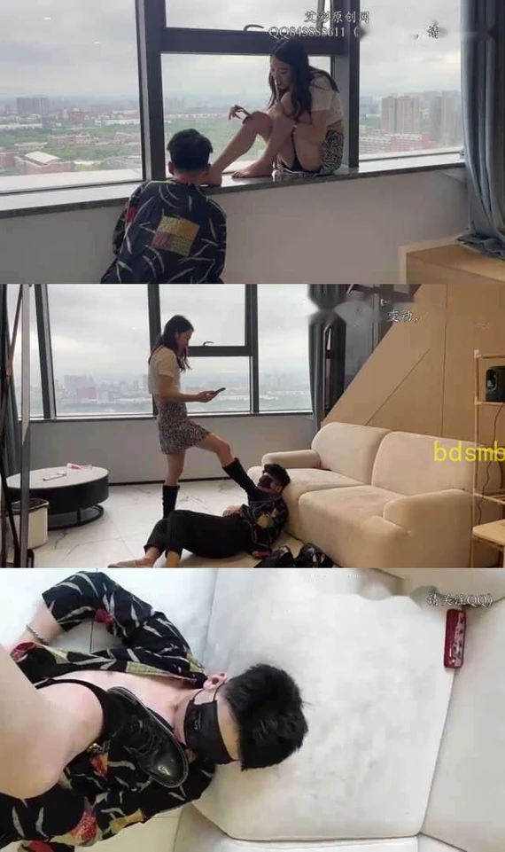 【黑丝诱惑】素人篇 裸足深喉 舔脏长靴