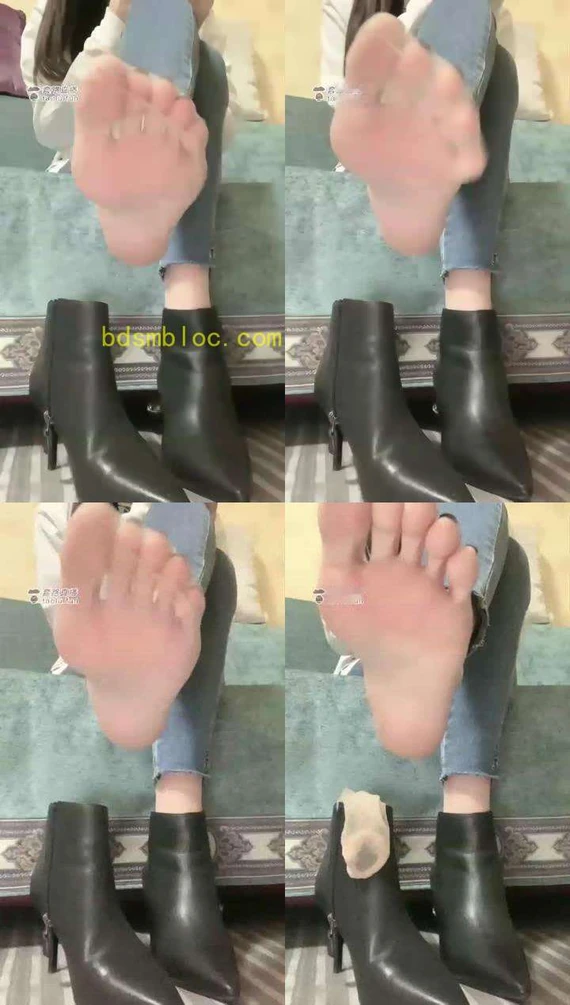 【安主s】第一视角短靴薄丝足秀