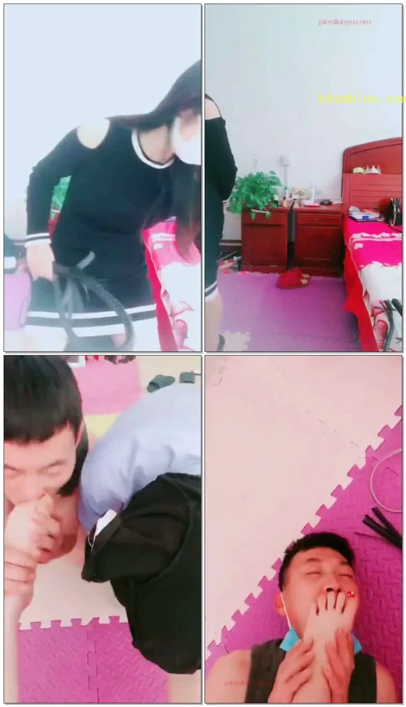 【聊城魅影】收拾俩货，各种羞辱，舔鞋舔脚