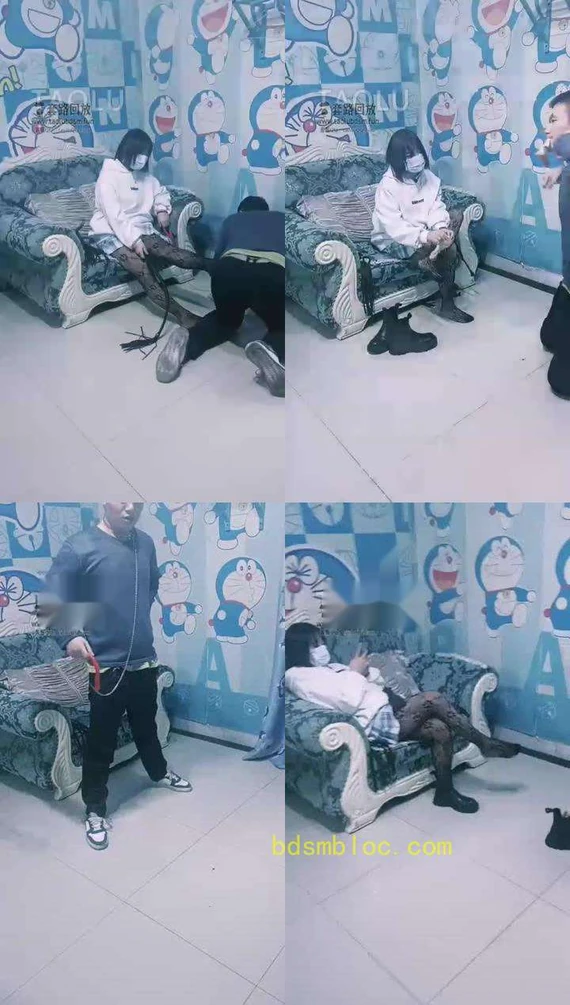 【第一帅男神】极品美女小六暴力调教，舔丝袜脚鞭打，踩踏坐脸虐乳