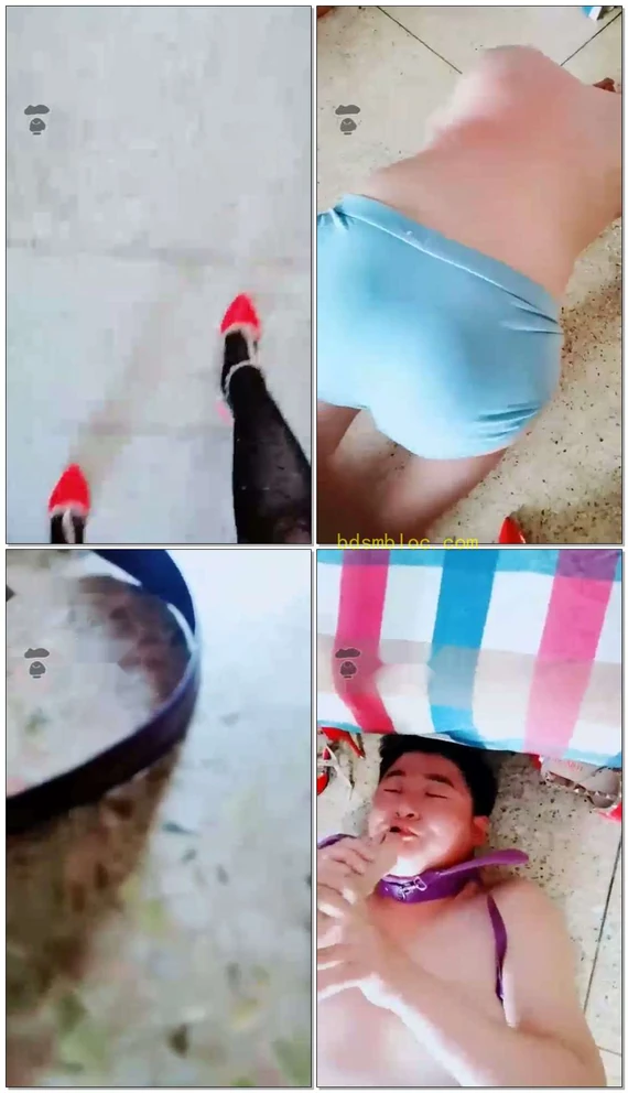 【足韵女王】舔脚脚深喉，吃口水鞭打，耳光，踩踏