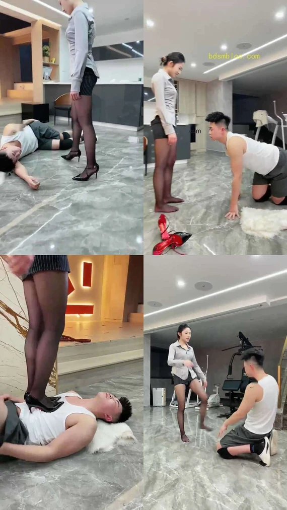 【麋鹿银儿】踹头 脚耳光