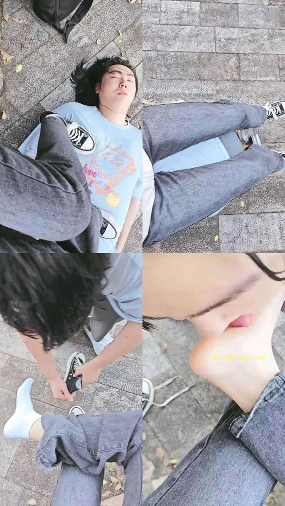 【奶味小仙女】户外帆布鞋蓝色棉袜踩狗