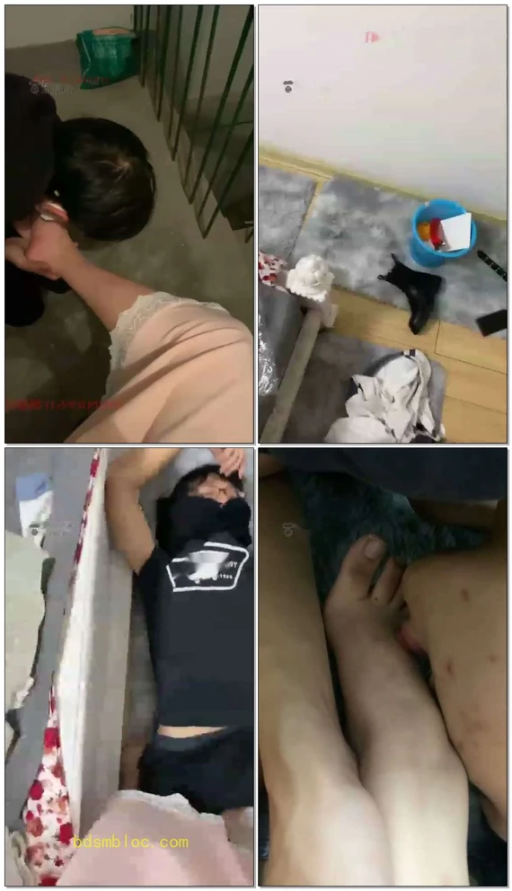 【西怡S】户外小美女睡衣靴子抓小偷，把小偷教训变成家奴
