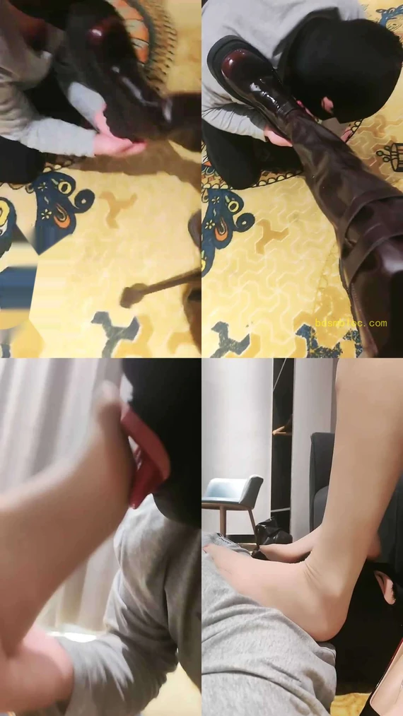 【于少奶奶】沉浸式舔脏长靴+高跟/肉丝脚深喉