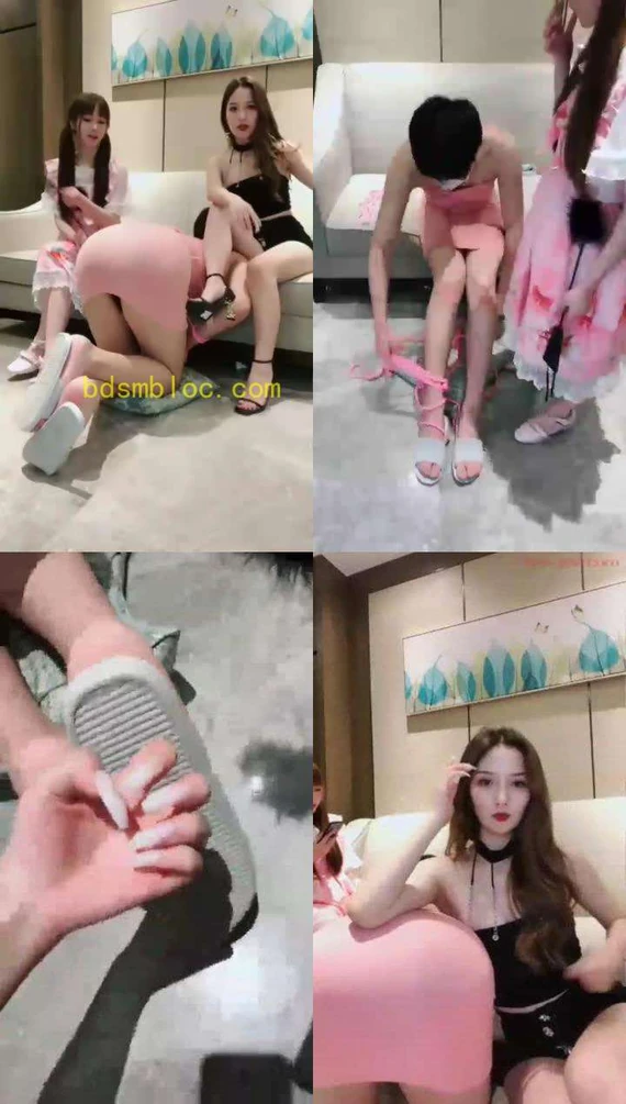【樱桃小S&amp;一诺大小姐】双女王暴打贱狗屁股，温柔刀刀致命