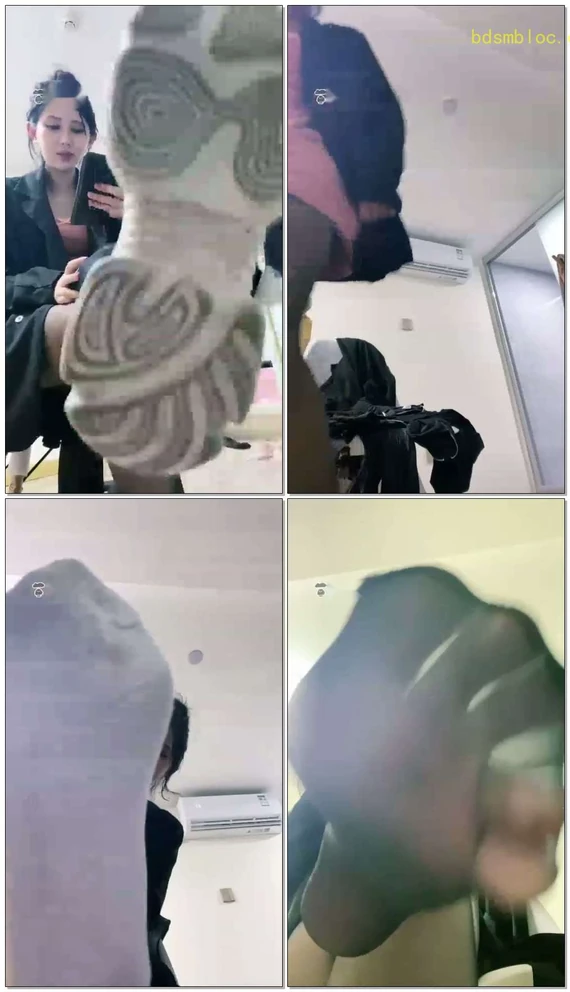 【上海芭比】第一视角红绿灯夹心棉袜套丝袜臭球鞋