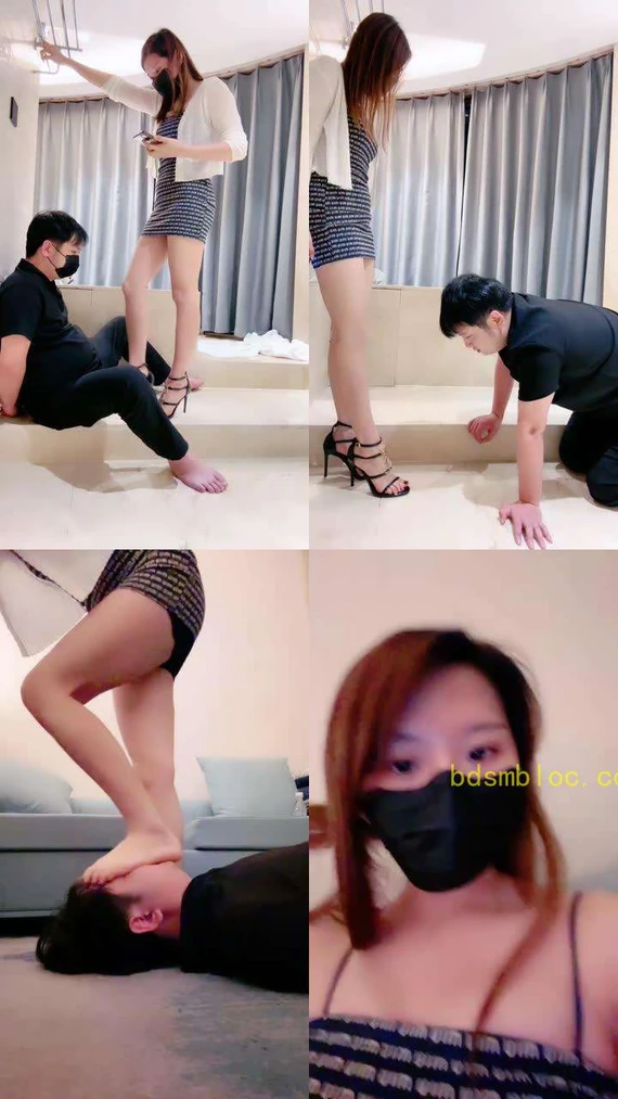 【莫妮卡】高跟凉鞋全体重踩/舔脏鞋底
