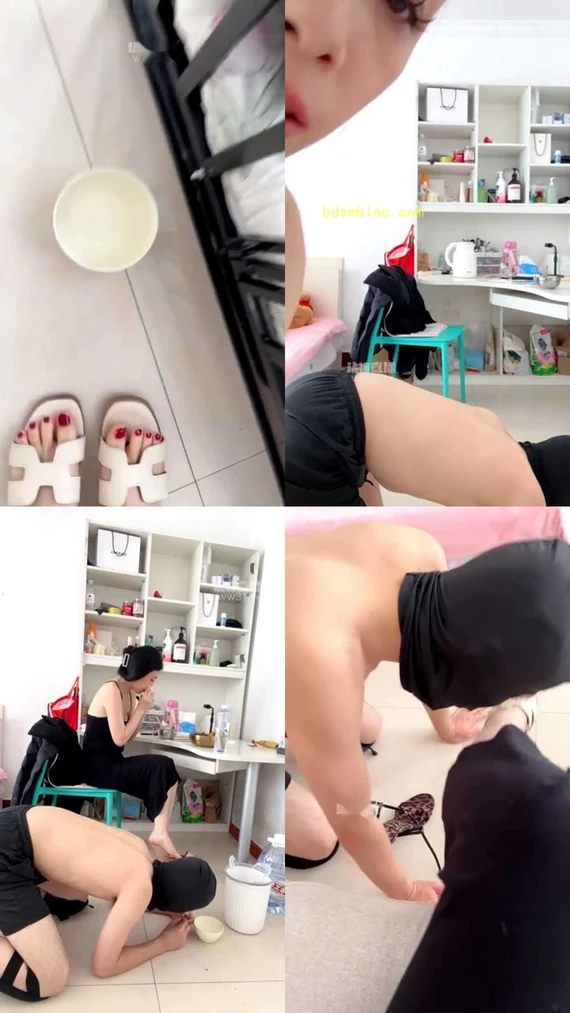 【卡叽兔】生活化调教圈养贞操锁奴 伺候吃饭喂食咀嚼物美脚侍奉