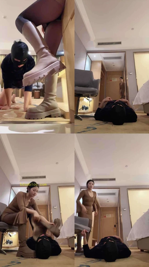 【娩娩大魔王】圣水淋浴/闻鞋窝/长靴踩踏/胯下羞辱