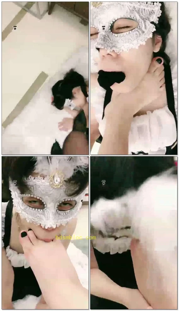 【雯主家的宝贝婳儿】女m的极致享受，耳光，鞭打，舔脚，丝袜堵嘴
