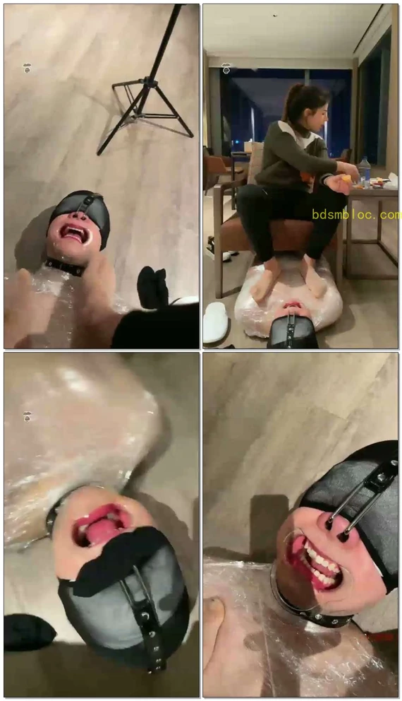 【安琪S】鼻钩强制闻脚闻袜子，开口器口水咀嚼喂食