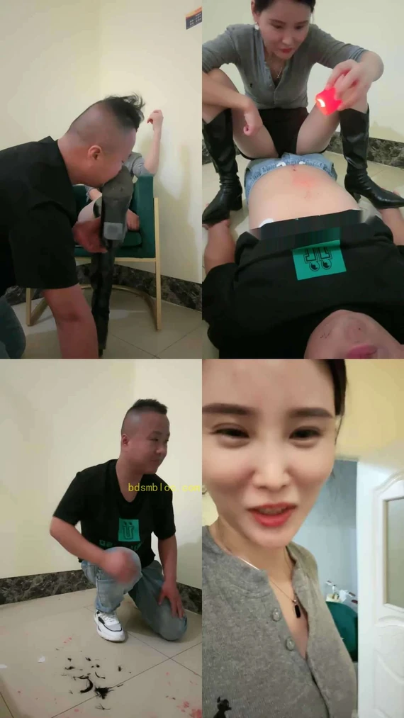 【孤傲女帝】高跟长靴踩踏/滴蜡/跪舔脏鞋/给狗剪头发