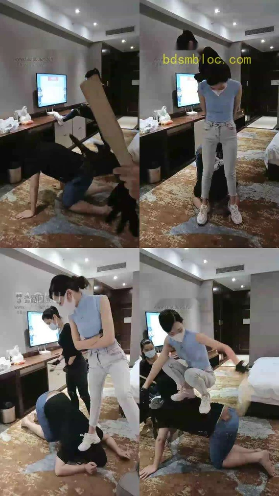 【多多S】摩擦骚逼狗头狗脸！全体重踩狗脸！疯狂sp