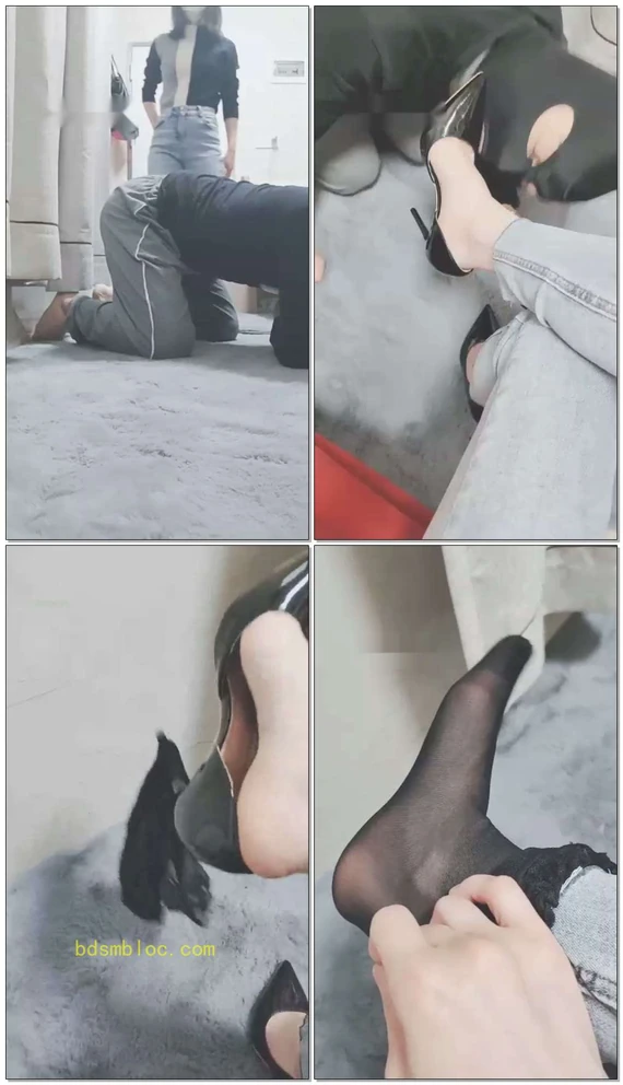【灵竹S】调教贱狗，踢打，恋足