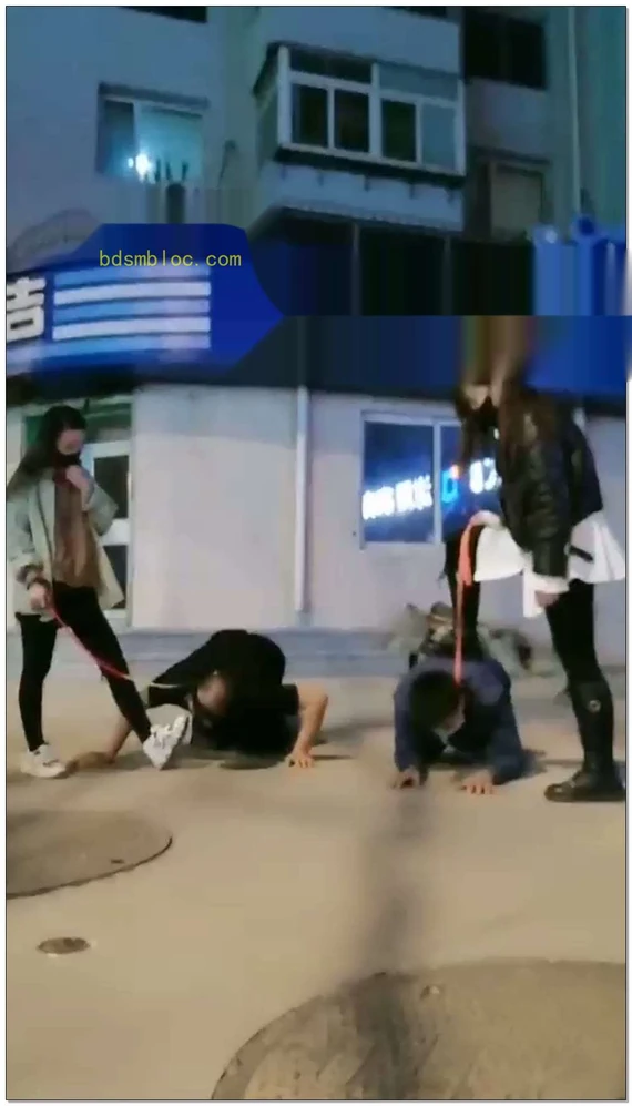 【傲柔】马路边比赛骑马，骑脖子，舔鞋，踢踹，无视路人围观