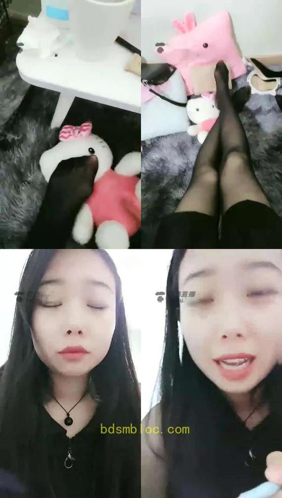【宵夜S】黑丝踩踏凯蒂猫玩偶