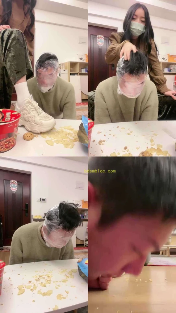 【奈奈生】袜子堵嘴强制踩踏喂食