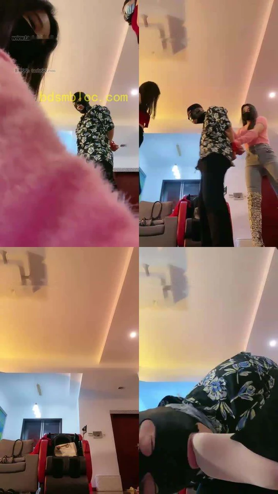 【十三姨】双女主高跟鞋暴力踢裆