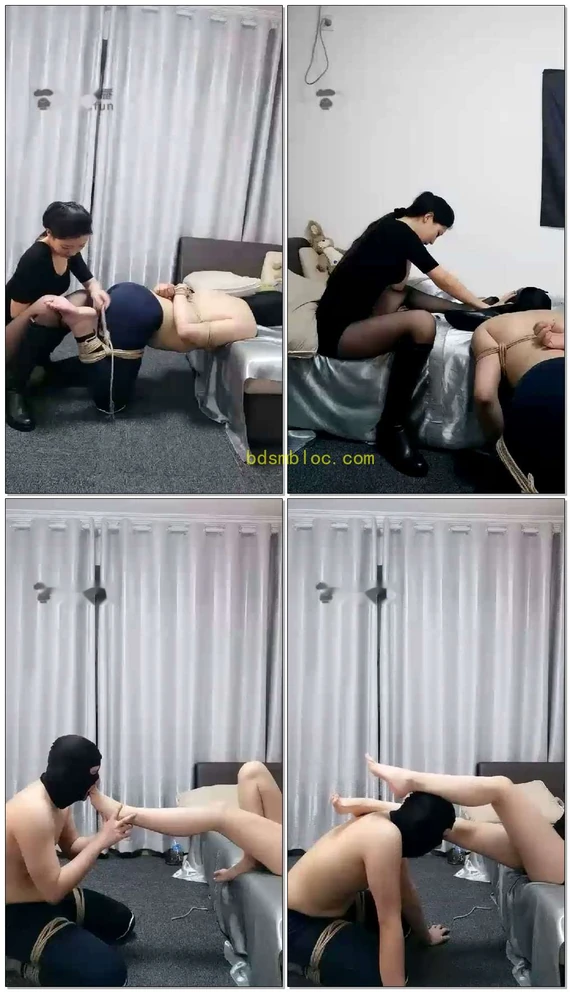 【墨云S】狗子发骚了，捆绑+家具+深喉