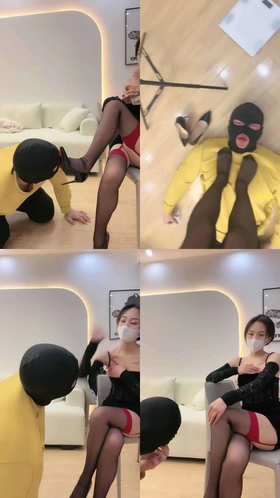 【乔妹】性感女神-黑丝高跟-耳光/踩踏/臭脚捂脸