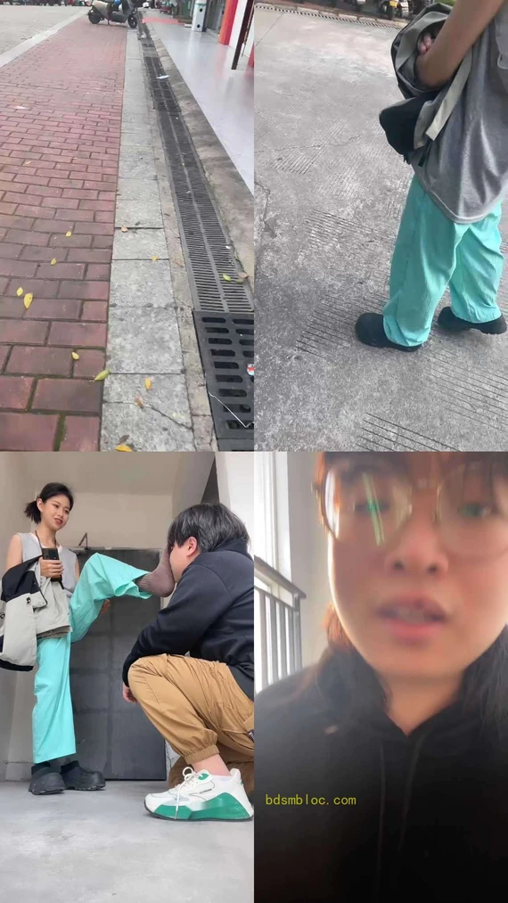 【素人挖掘机】户外开发路人-耳光/闻棉袜/踩踏转胯
