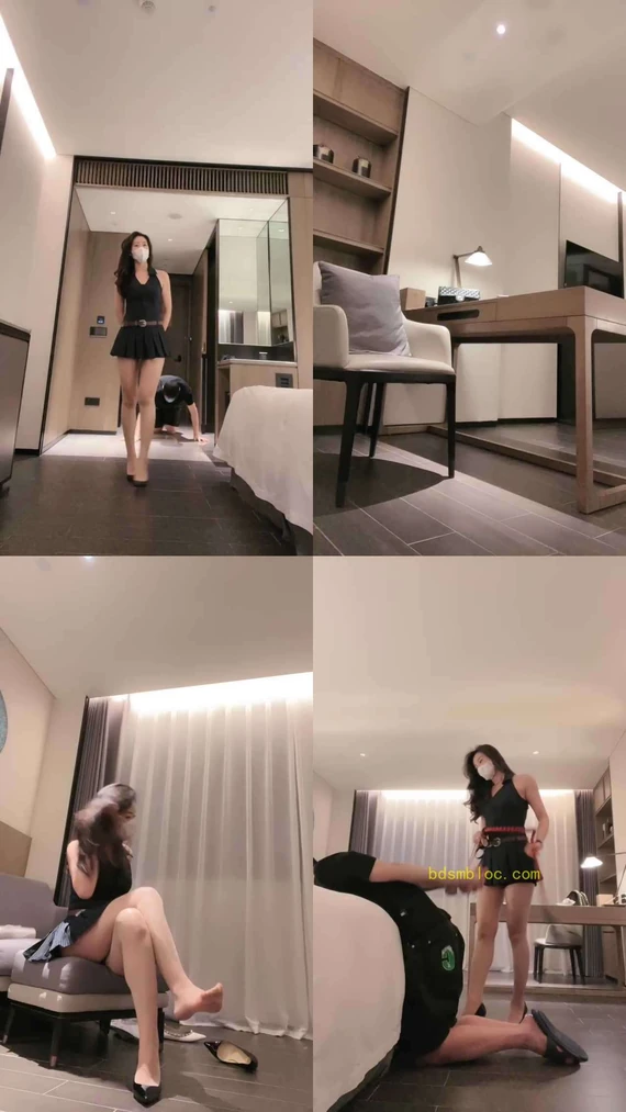 【禾未】保鲜膜裹头窒息/重度鞭打/高跟美腿踩/踢踹