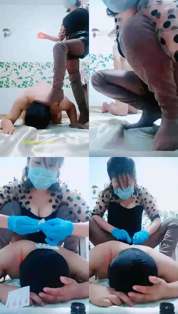 【艾丽莎女神】滴蜡穿刺，暴力耳光