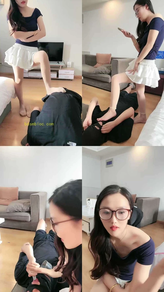 【半眠公主s】学生狗第1次尝试狂打耳光