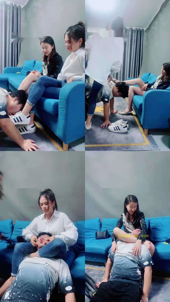 【婷婷】带同事体验sm游戏