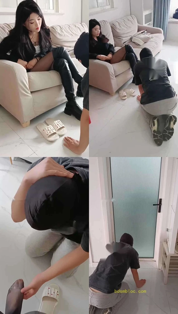 【小殿下】下班回来虐家奴-拖鞋耳光/踢踹鞭打/跪求圣水