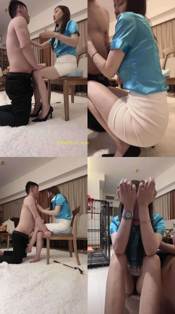 【阳光女王】揪耳朵耳光/高跟踢裆