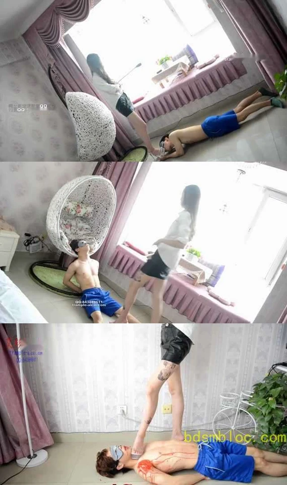 【奴隶岛】水晶高跟狠踩虐待小奴