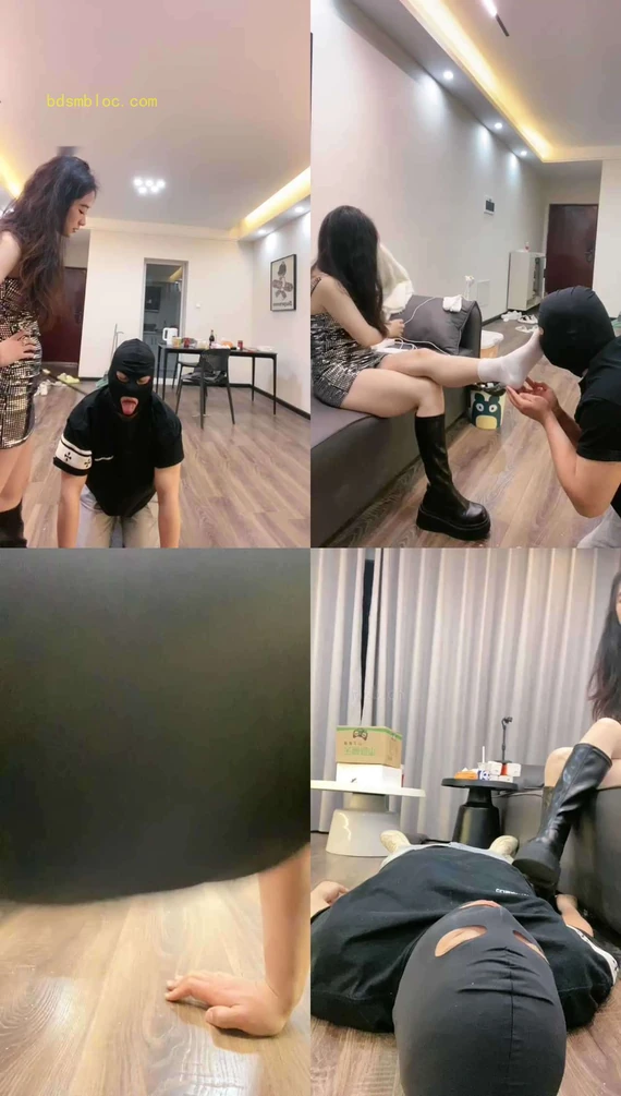 【七七】骑马狗爬/舔脏长靴/白袜脚窒息/掐乳/转胯