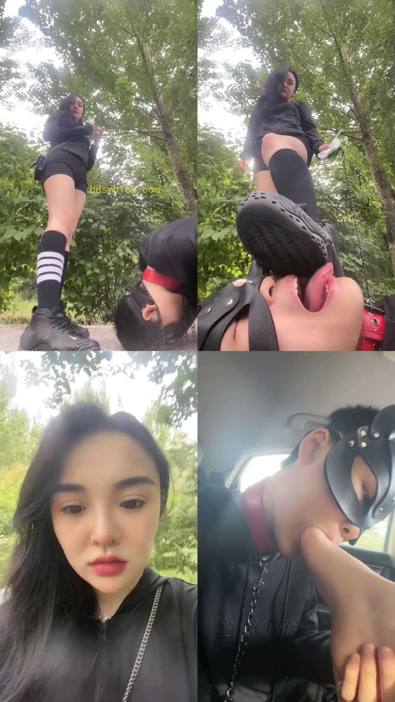【安晴】户外-及膝袜运动鞋/喂浓痰口水/泥沙鞋底舔/居高临下恋足