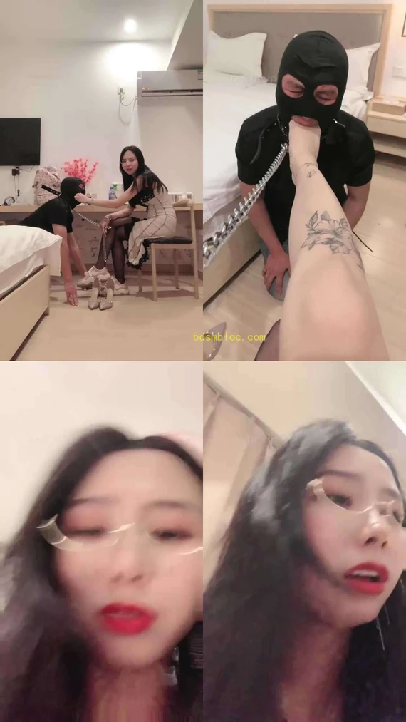 【墨妈妈】狗叼白袜/闻舔黑丝高跟/头压马桶/掐乳