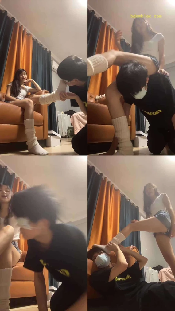 【诗诗情侣】抽耳光/骑狗脖/闻原味白袜/腋下窒息