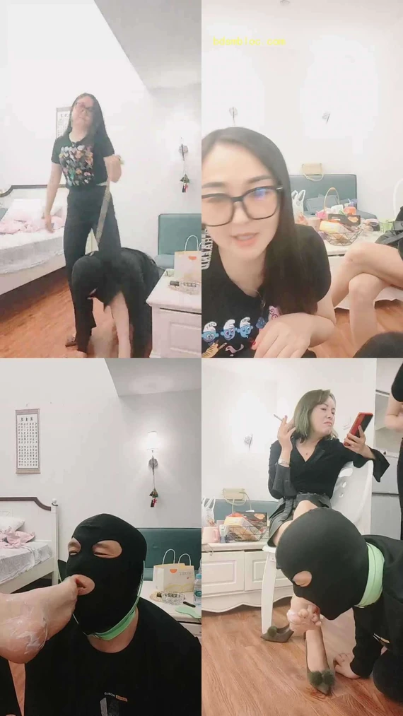 【香香小公举】和素人表姐玩狗-鞭打/脚喂食酸奶