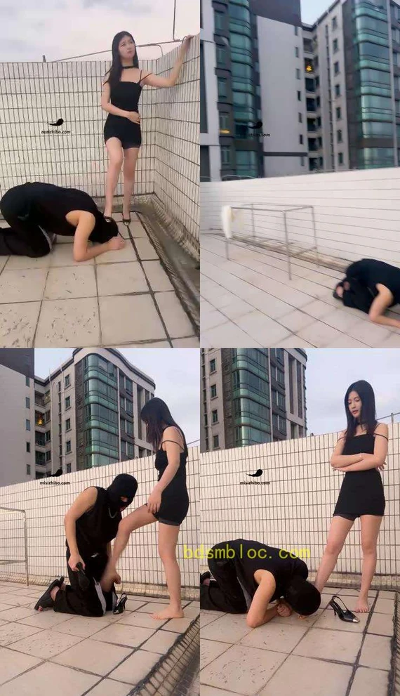 【Fiona菲菲】天台调教尾随狗