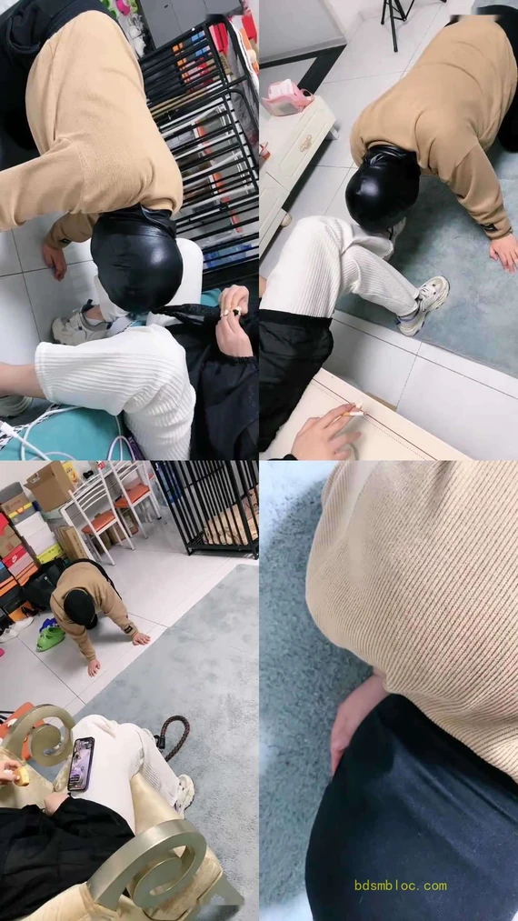 【蜜糖情侣】运动鞋踩虐/舔脏鞋/抽耳光/人体烟灰缸/囚禁狗笼