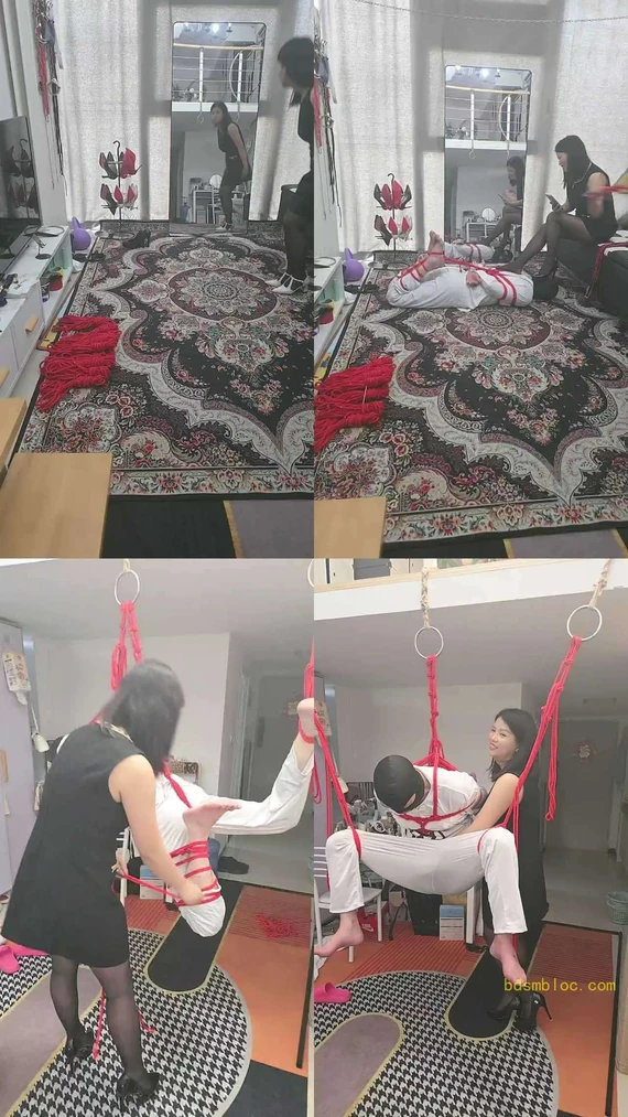 【妮佳女王】今天玩捆绑贱狗