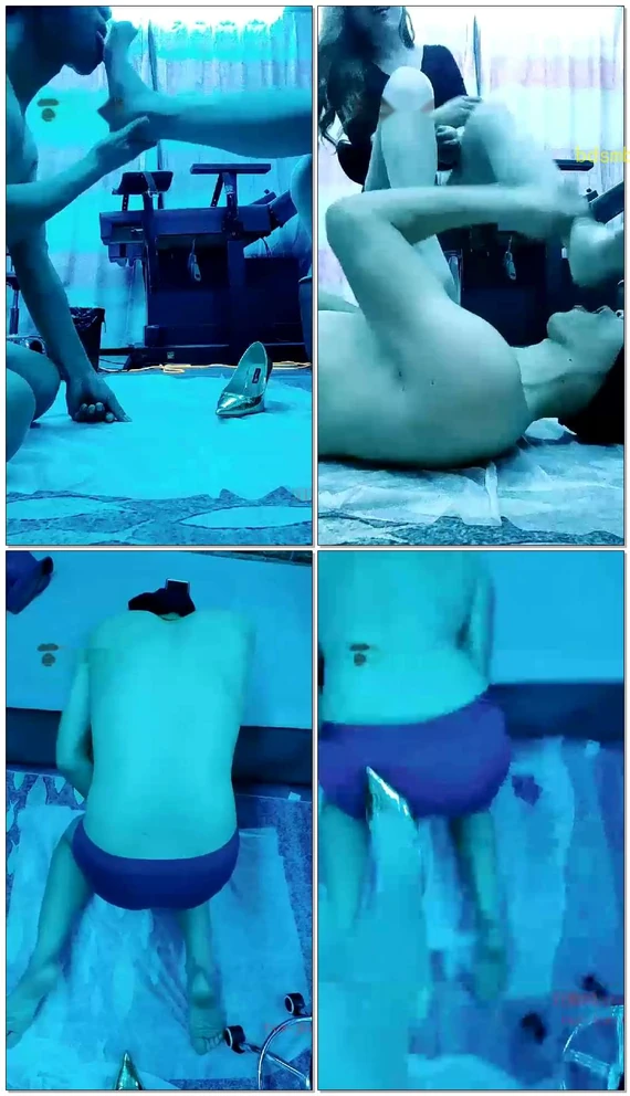 【天香百合】犯贱的东西，提档，舔丝袜脚，虐乳，磕头